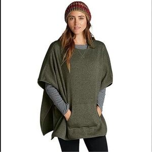 Eddie Bauer poncho, fleece lined. L/XL